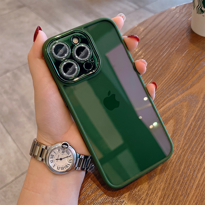 紫色 帶鏡頭膜閃粉iphone
