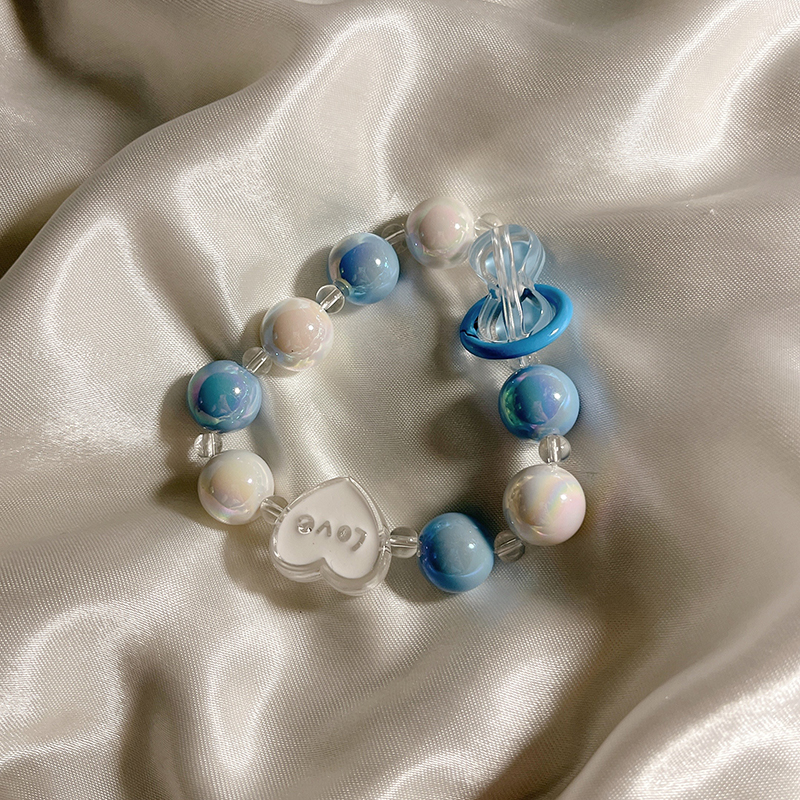 小清新彩色串珠手機殼掛件 掛錬 -FANYIACC