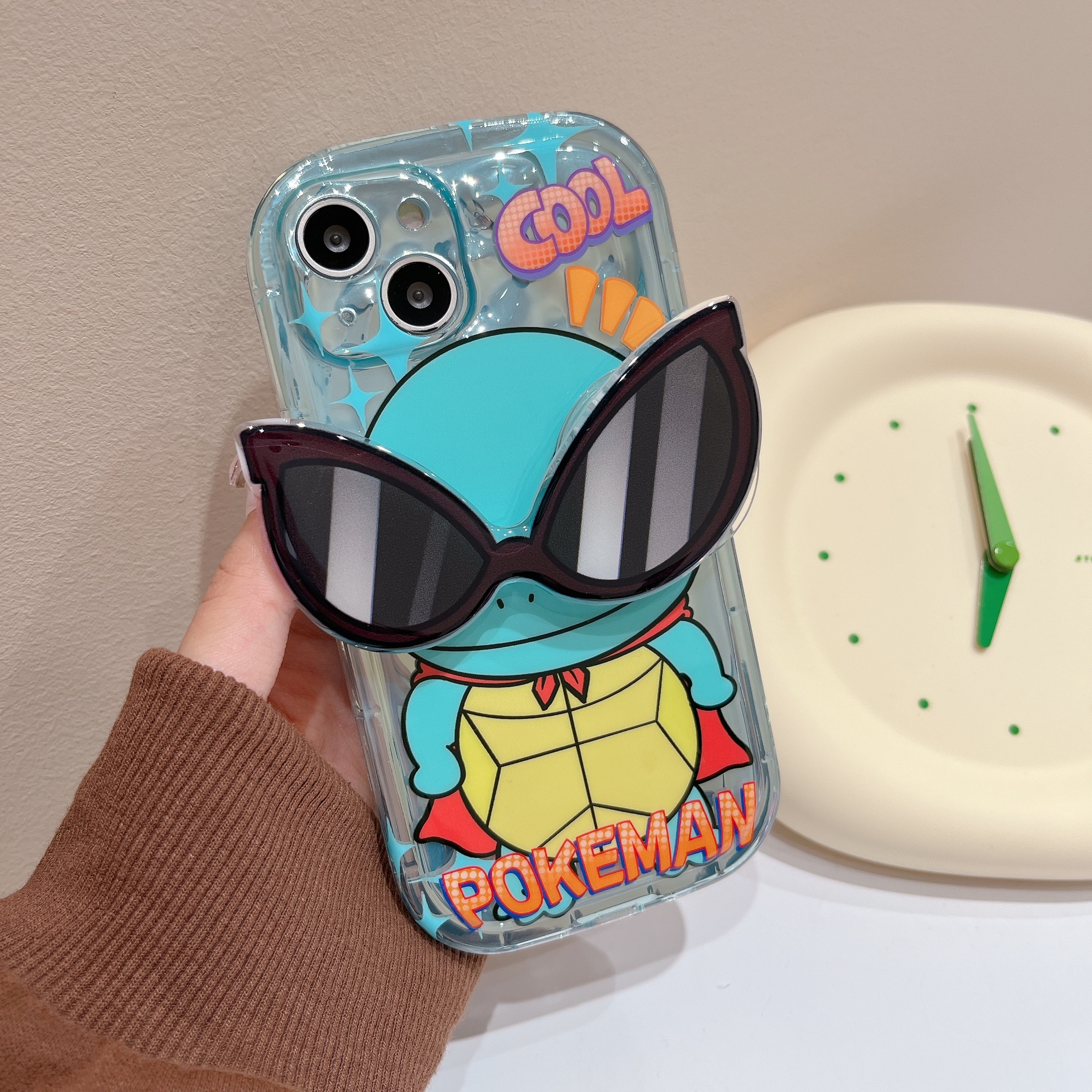 卡通動漫皮卡丘傑尼龜墨鏡支架保護殼