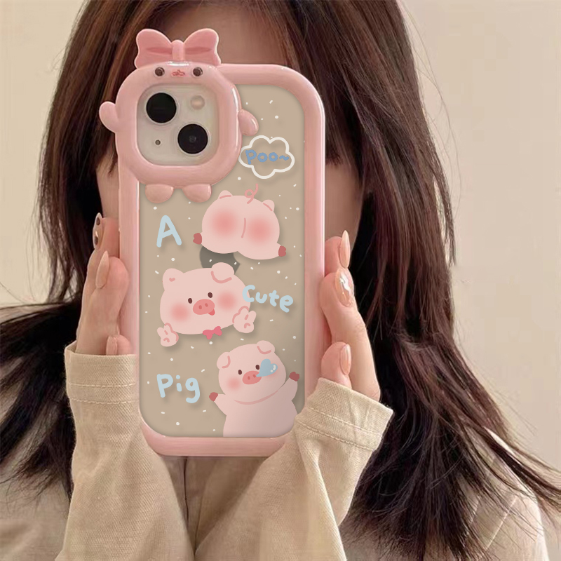 ins可愛小怪獸撞色iphone手機保護殼-FANYIACC