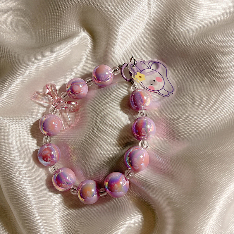 小清新彩色串珠手機殼掛件 掛錬 -FANYIACC