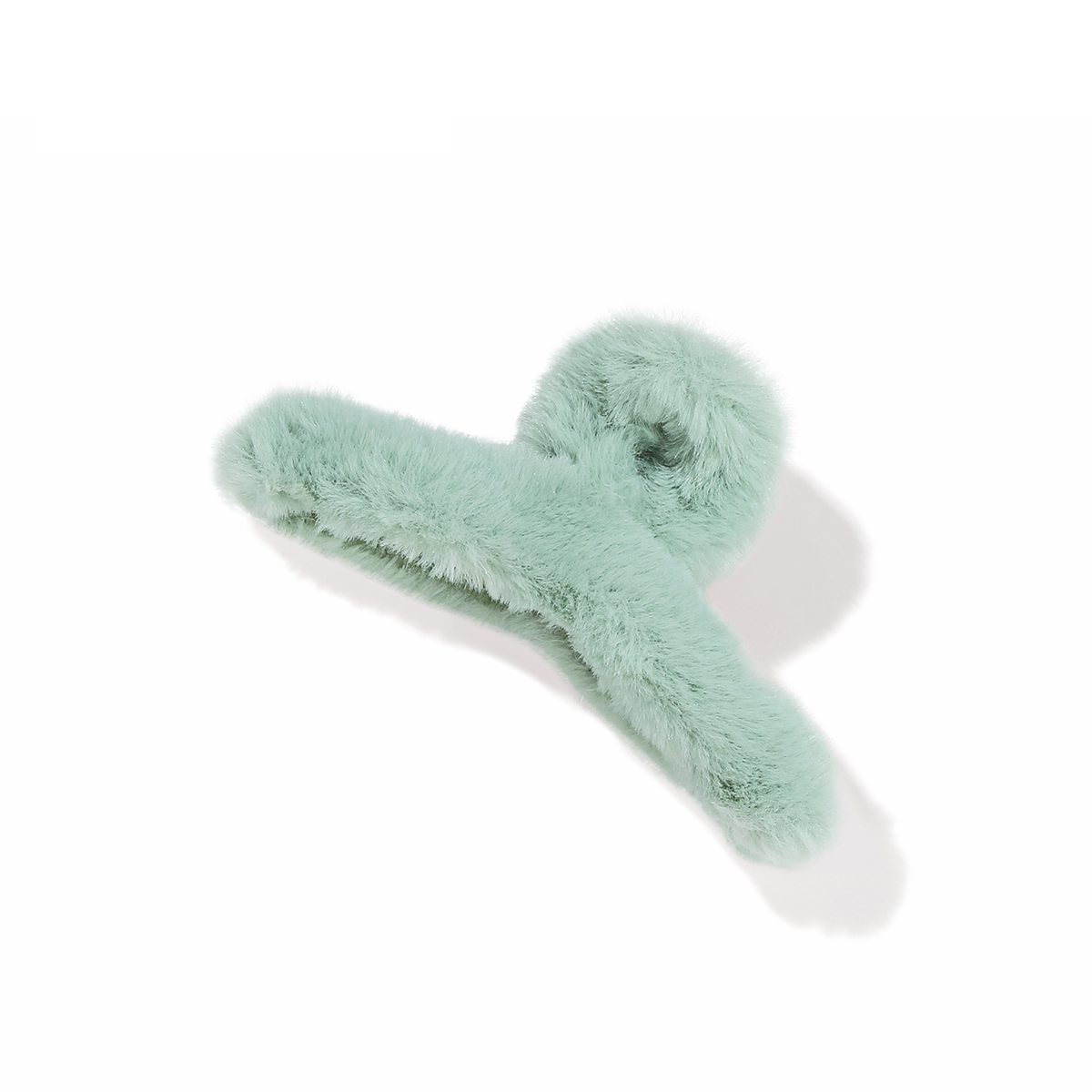 毛茸茸抓夾愛心髮夾-FANYIACC