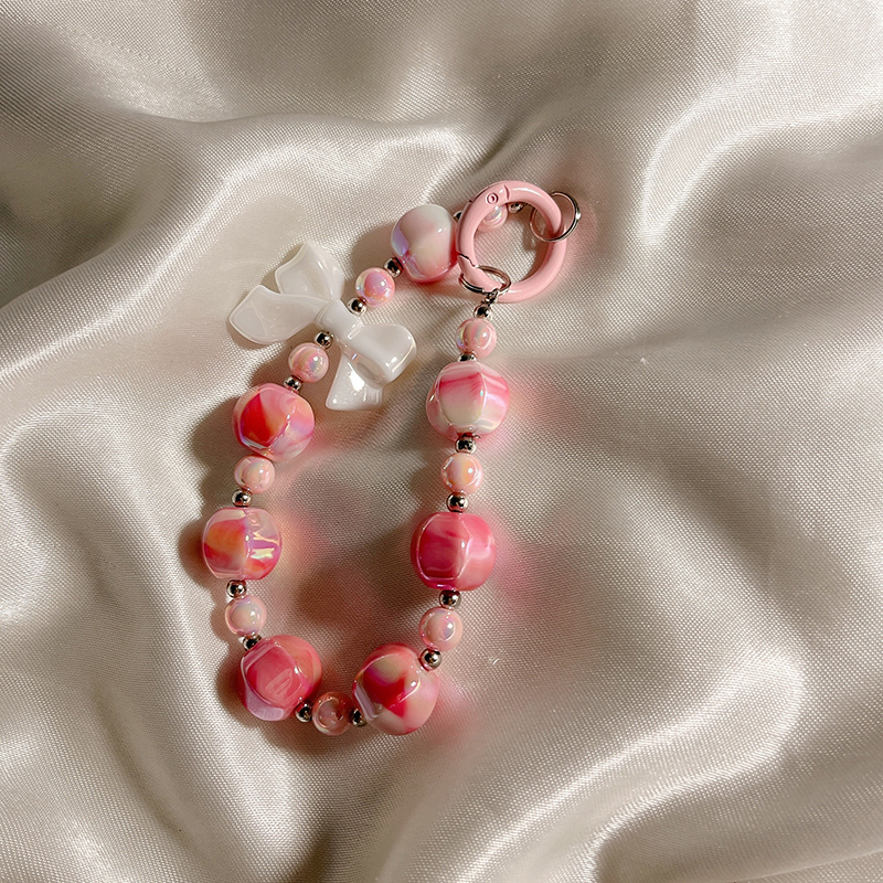 小清新彩色串珠手機殼掛件 掛錬 -FANYIACC