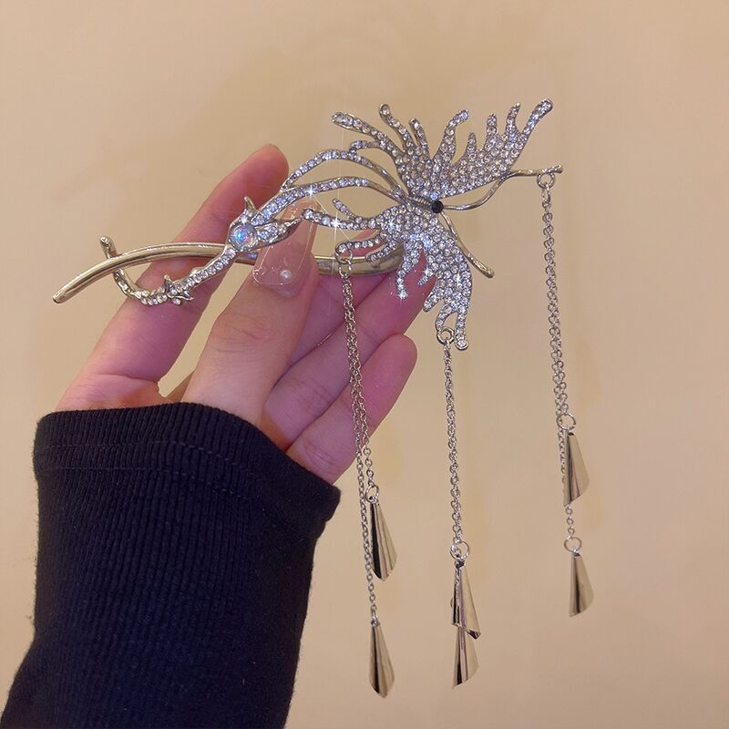 🦋黑色水鑽蝴蝶發卡-FANYIACC