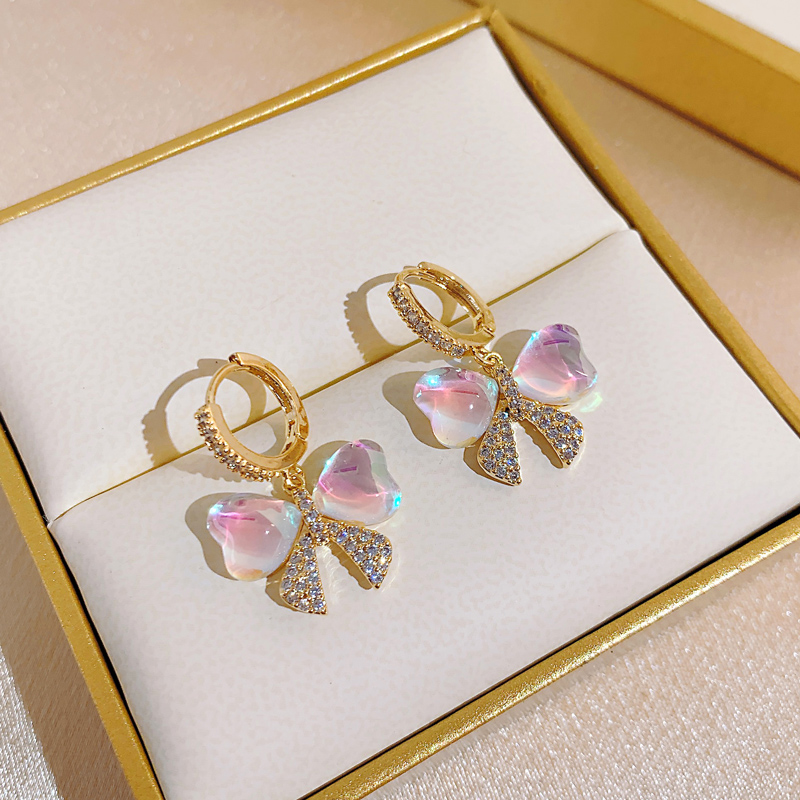 蝴蝶款水晶耳環-FANYIACC
