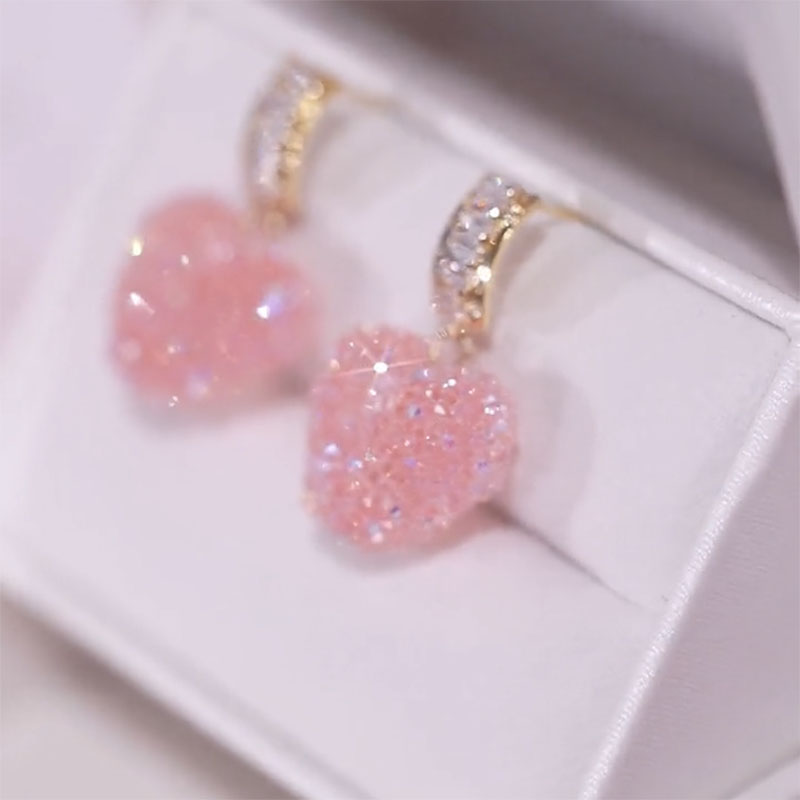 清新軟糖桃心耳環 S925銀   -FANYIACC