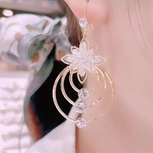 超閃花朵耳環-FANYIACC