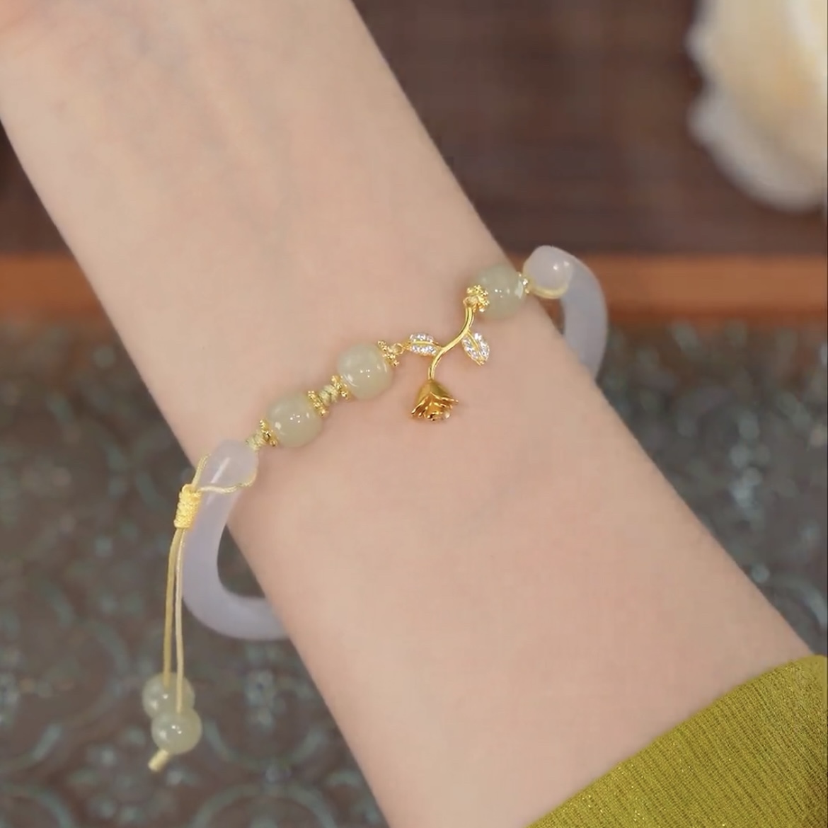 願妳平安喜樂 萬事勝意 精選和田玉手環【自戴/送禮】-FANYIACC