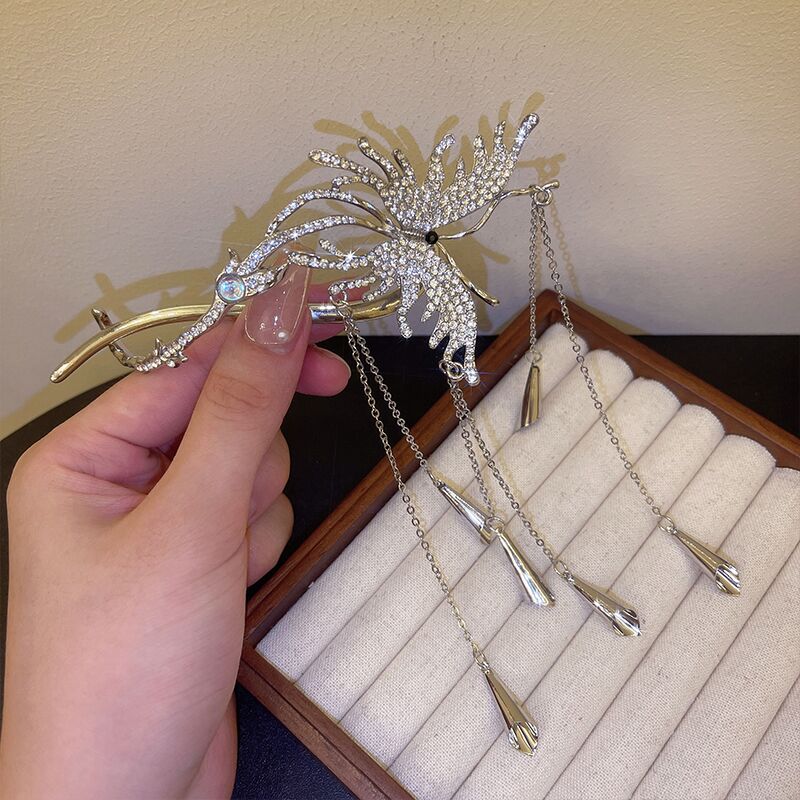 🦋黑色水鑽蝴蝶發卡-FANYIACC