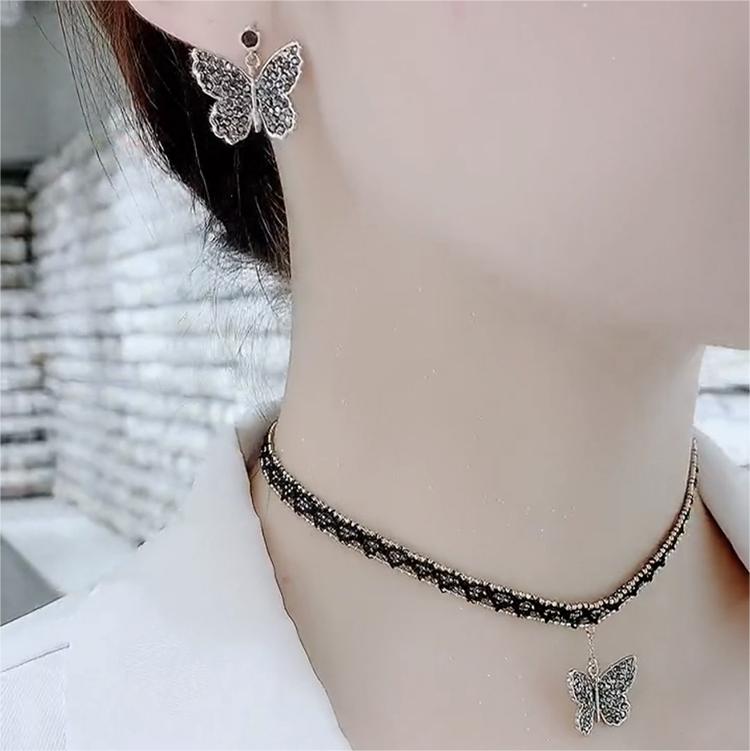 S925銀針一款兩戴 蝴蝶耳環-FANYIACC