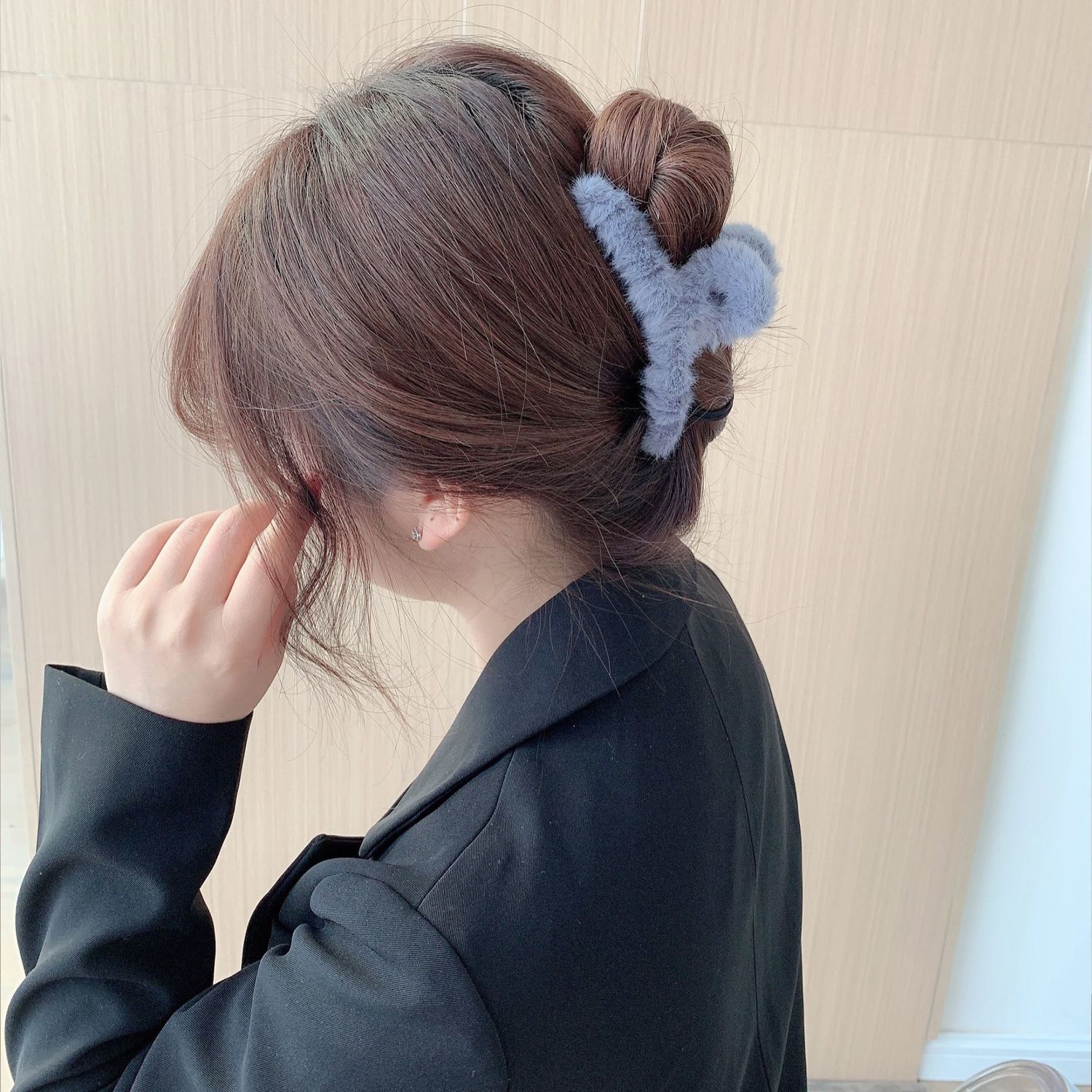 溫暖療愈絨絨抓夾髮夾-FANYIACC