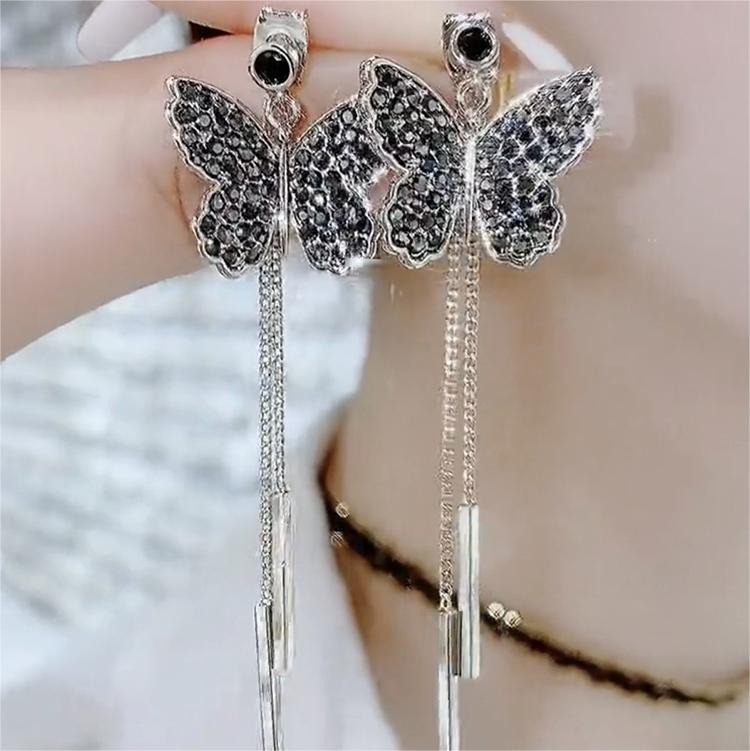 S925銀針一款兩戴 蝴蝶耳環-FANYIACC