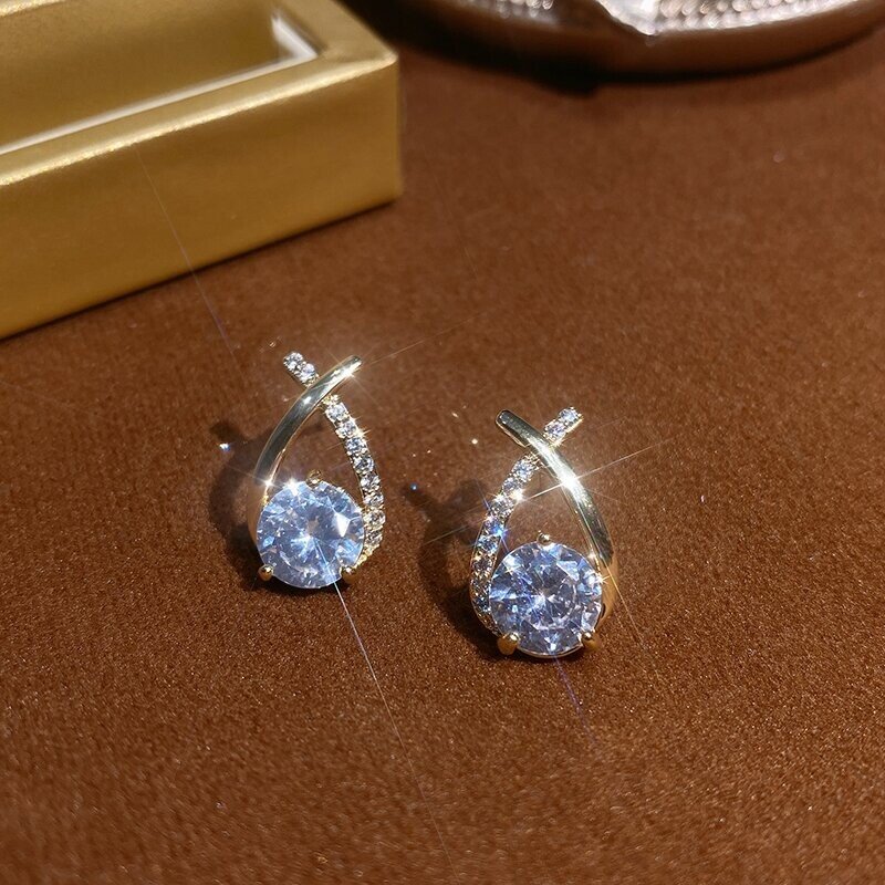 美人魚閃鑽耳環-FANYIACC