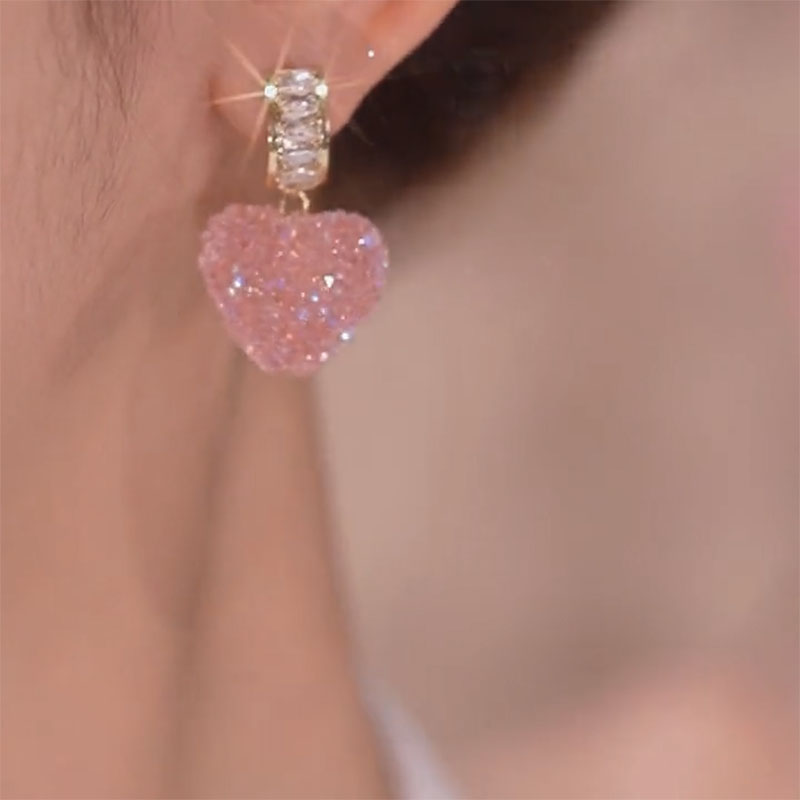 清新軟糖桃心耳環 S925銀   -FANYIACC