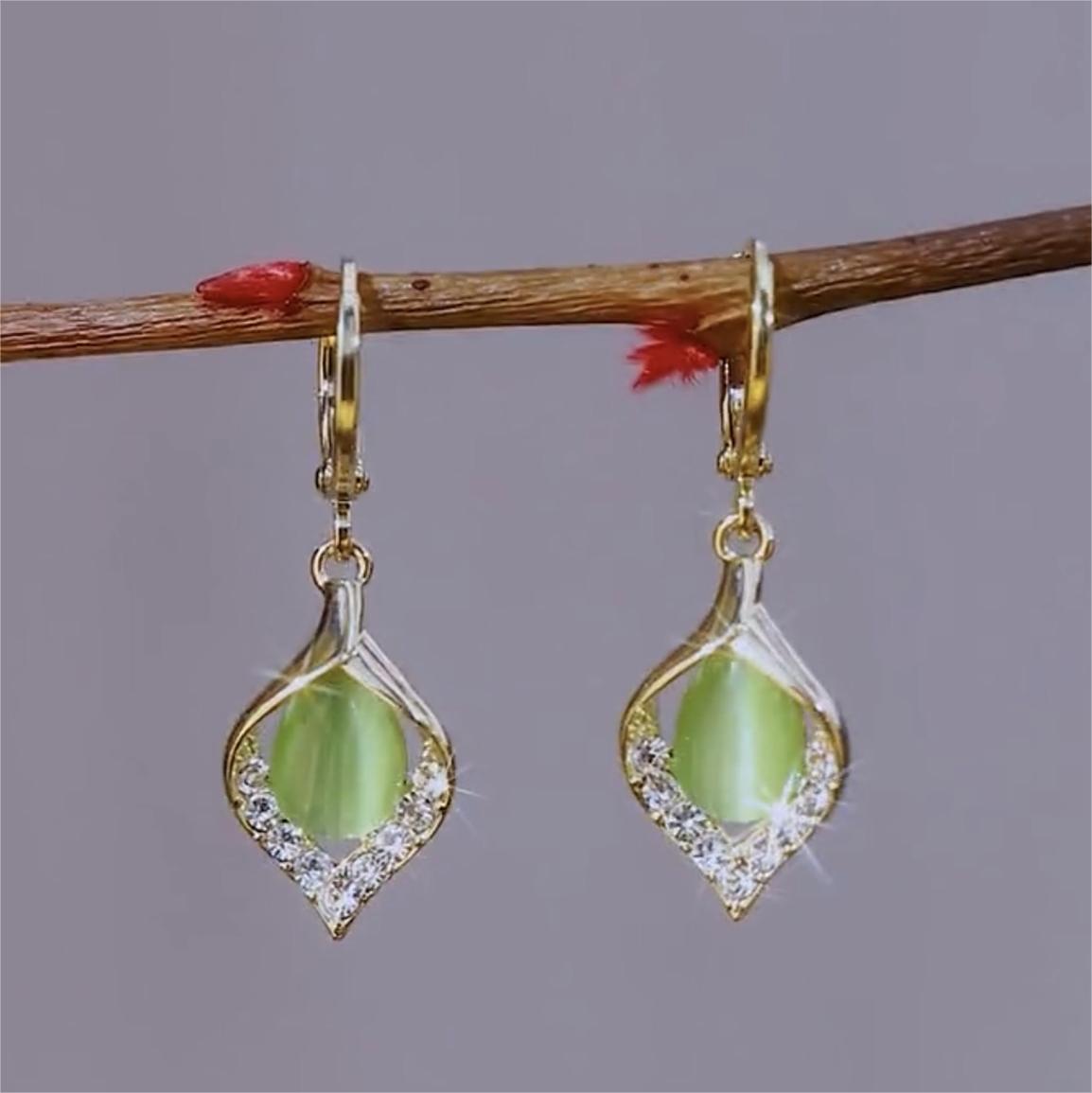 [天使之淚] 貓眼石耳環  -FANYIACC