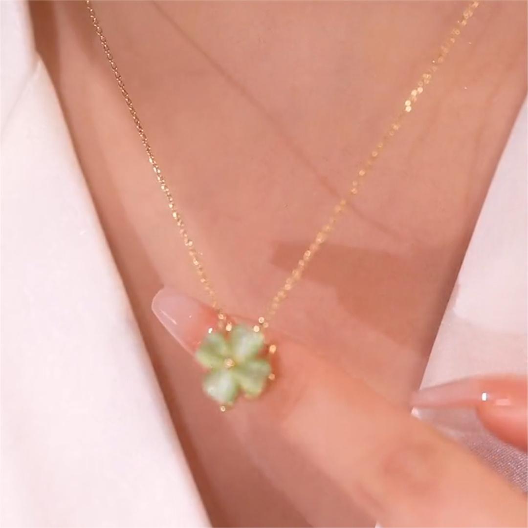綠色仙蹤可旋轉綠色貓眼項錬-FANYIACC