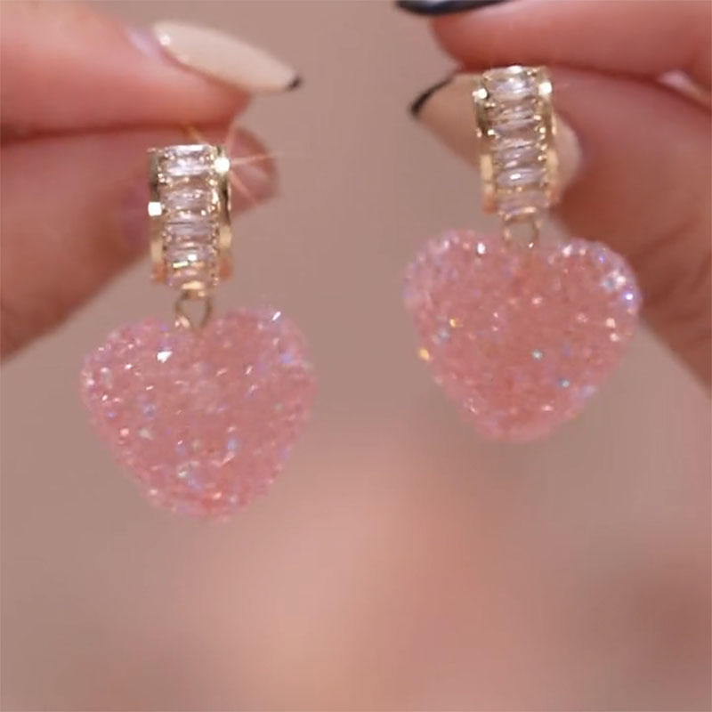 清新軟糖桃心耳環 S925銀   -FANYIACC