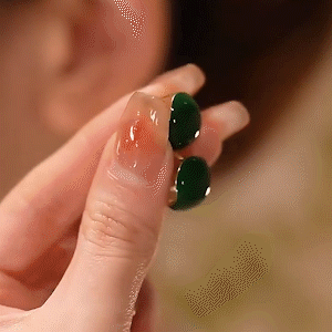 清新綠豆&相思紅豆圓形耳環-FANYIACC