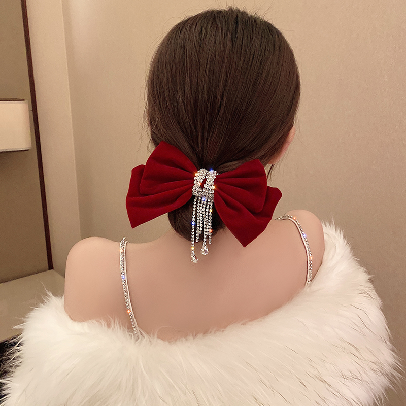 閃鑽蝴蝶結髮夾-FANYIACC