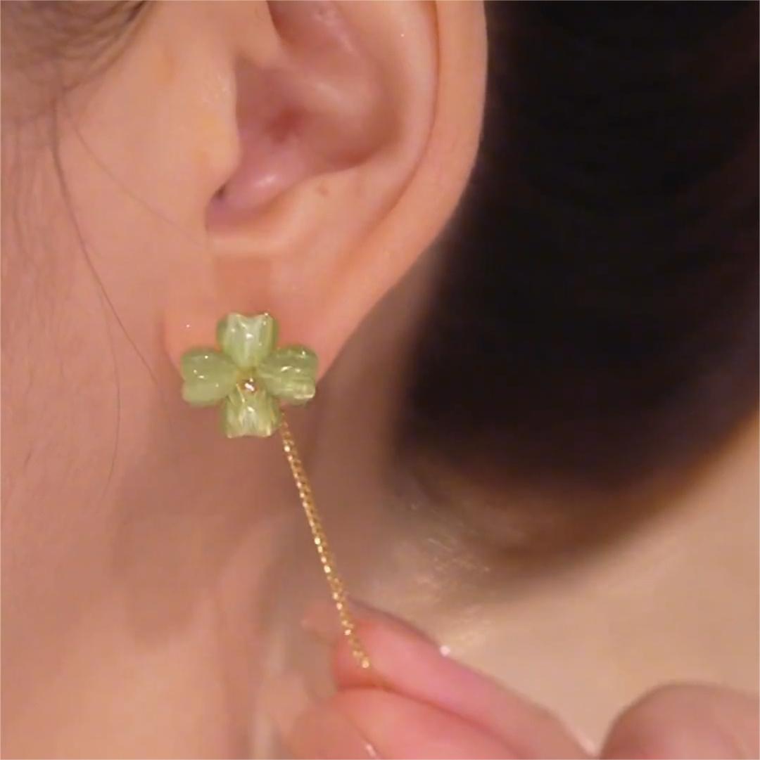 綠野仙蹤貓眼流蘇耳線耳環  -FANYIACC