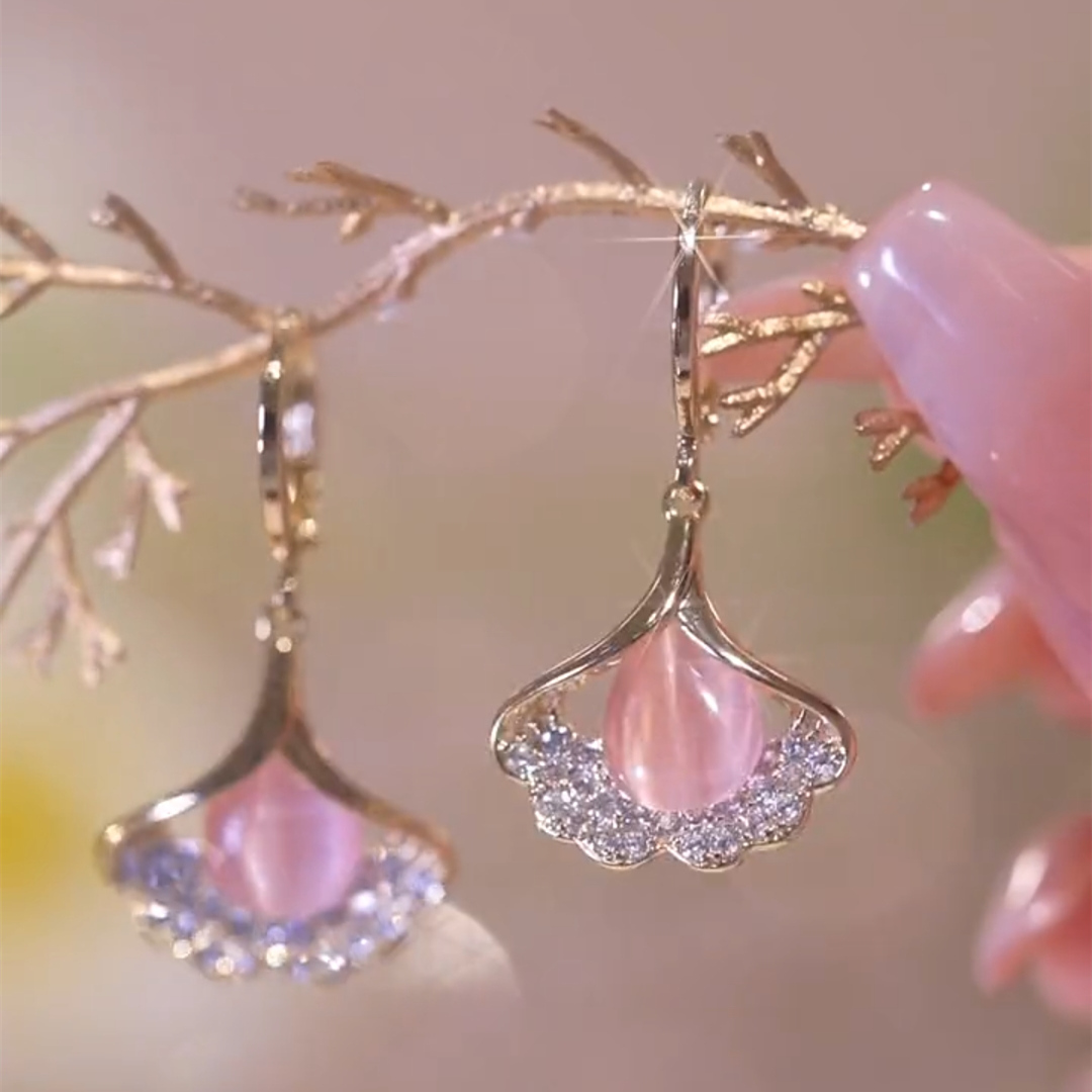 叮嚀銀杏葉耳扣耳環-FANYIACC