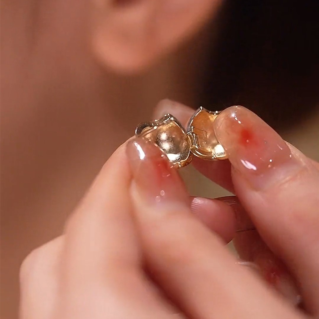 清新綠豆&相思紅豆圓形耳環-FANYIACC