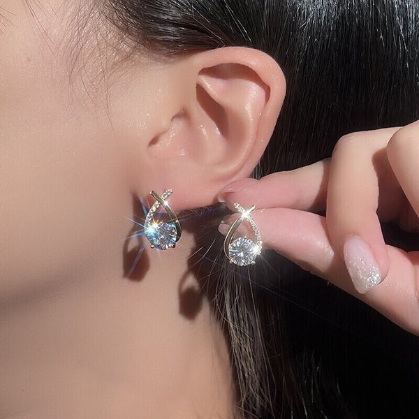 美人魚閃鑽耳環-FANYIACC