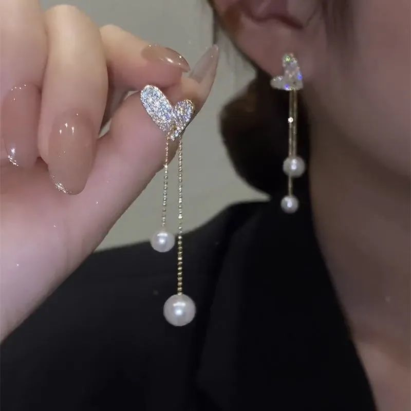 微鑽鋯石愛心耳環 -FANYIACC