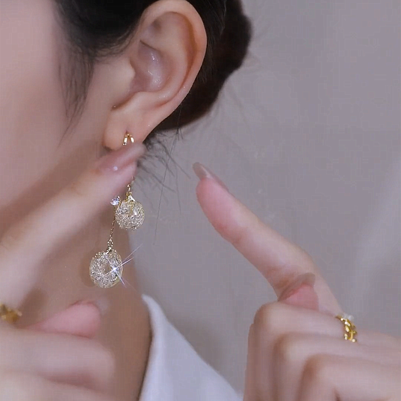水晶流蘇耳環  -FANYIACC
