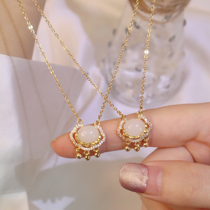 『如意平安鎖』白玉髓長命鎖項錬-FANYIACC