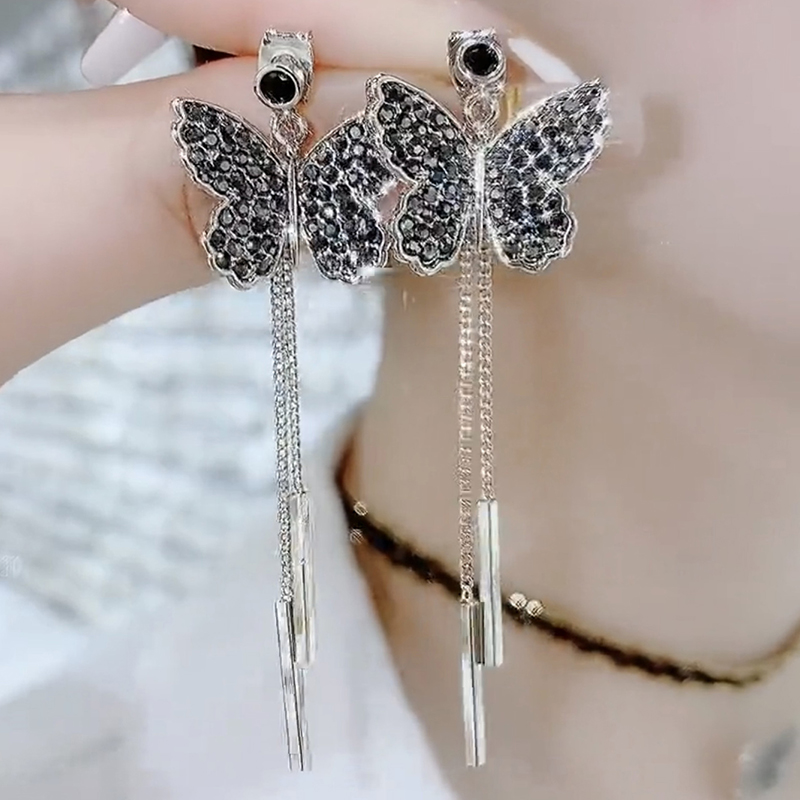 S925銀針一款兩戴 蝴蝶耳環-FANYIACC