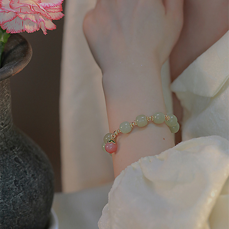 水蜜桃和田玉手錬串珠-FANYIACC