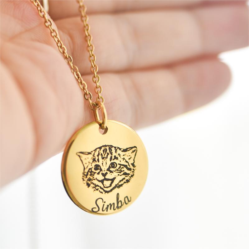 訂製款｜萌寵照片名字diy客製化項錬 貓咪寵物狗紀念飾品-FANYIACC