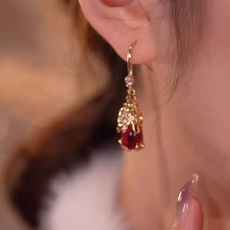 紅色貔貅復古耳環  -FANYIACC