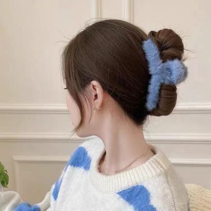 溫暖療愈絨絨抓夾髮夾-FANYIACC