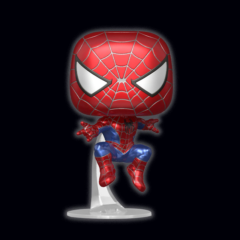 ?[ READY STOCK ]? FUNKO POP ! MARVEL Spiderman No Way Home ?️ Friendly  Neighborhood Spiderman Metallic