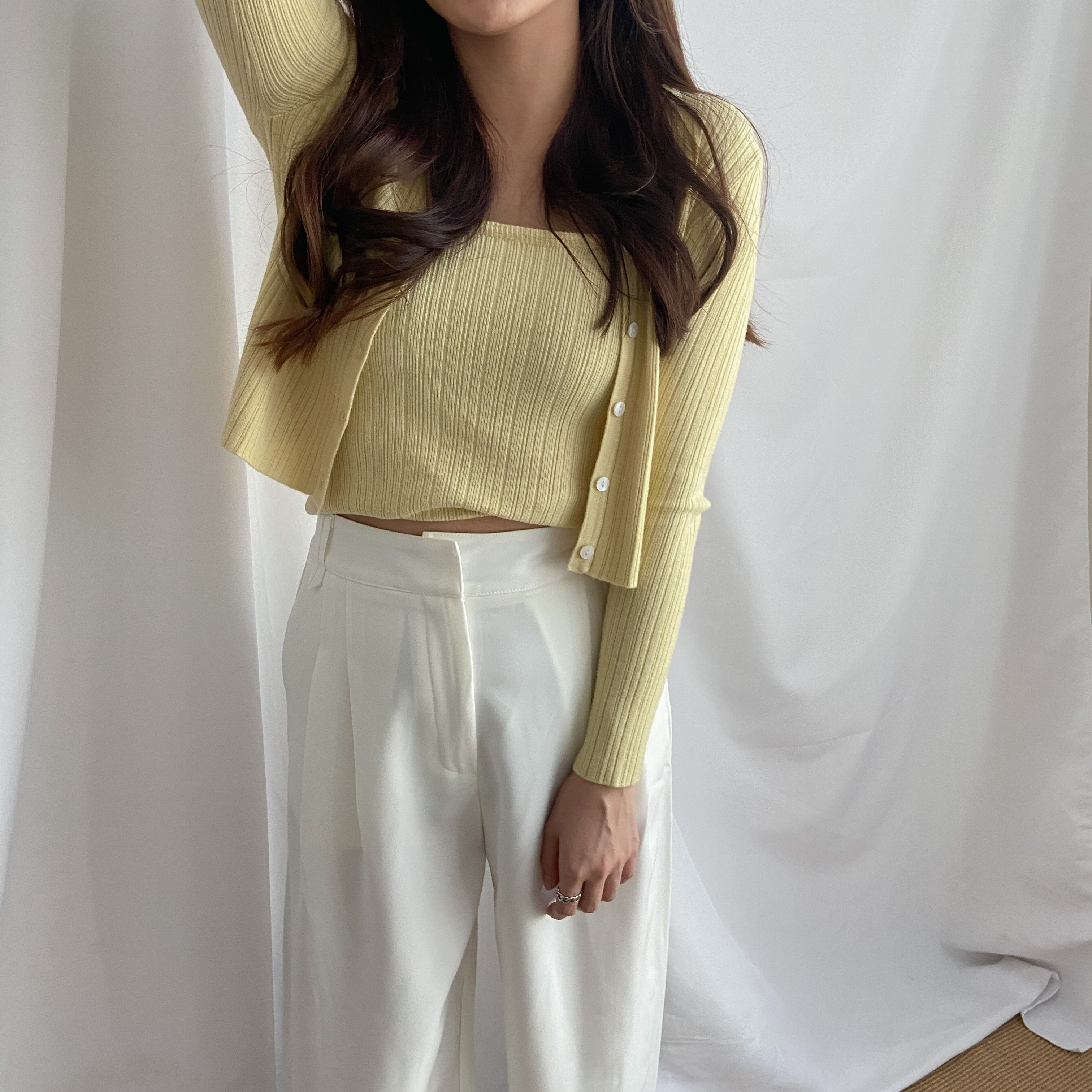 [REJECTED ITEM] Betty Plain Cardigan (Cardigan Only without Singlet)