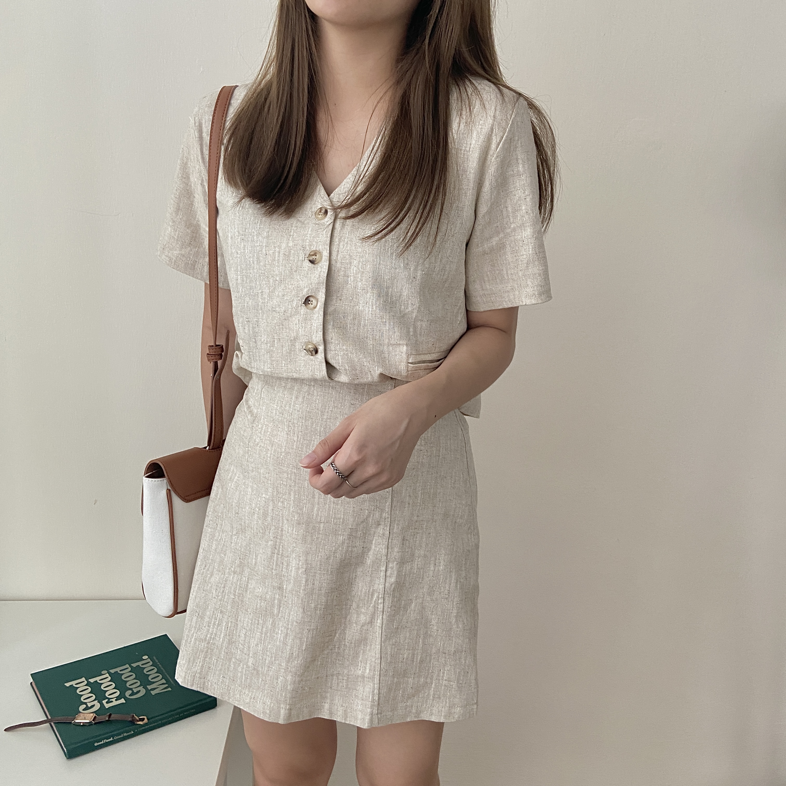 Korea Linen Blazer Set 韩系棉麻套装