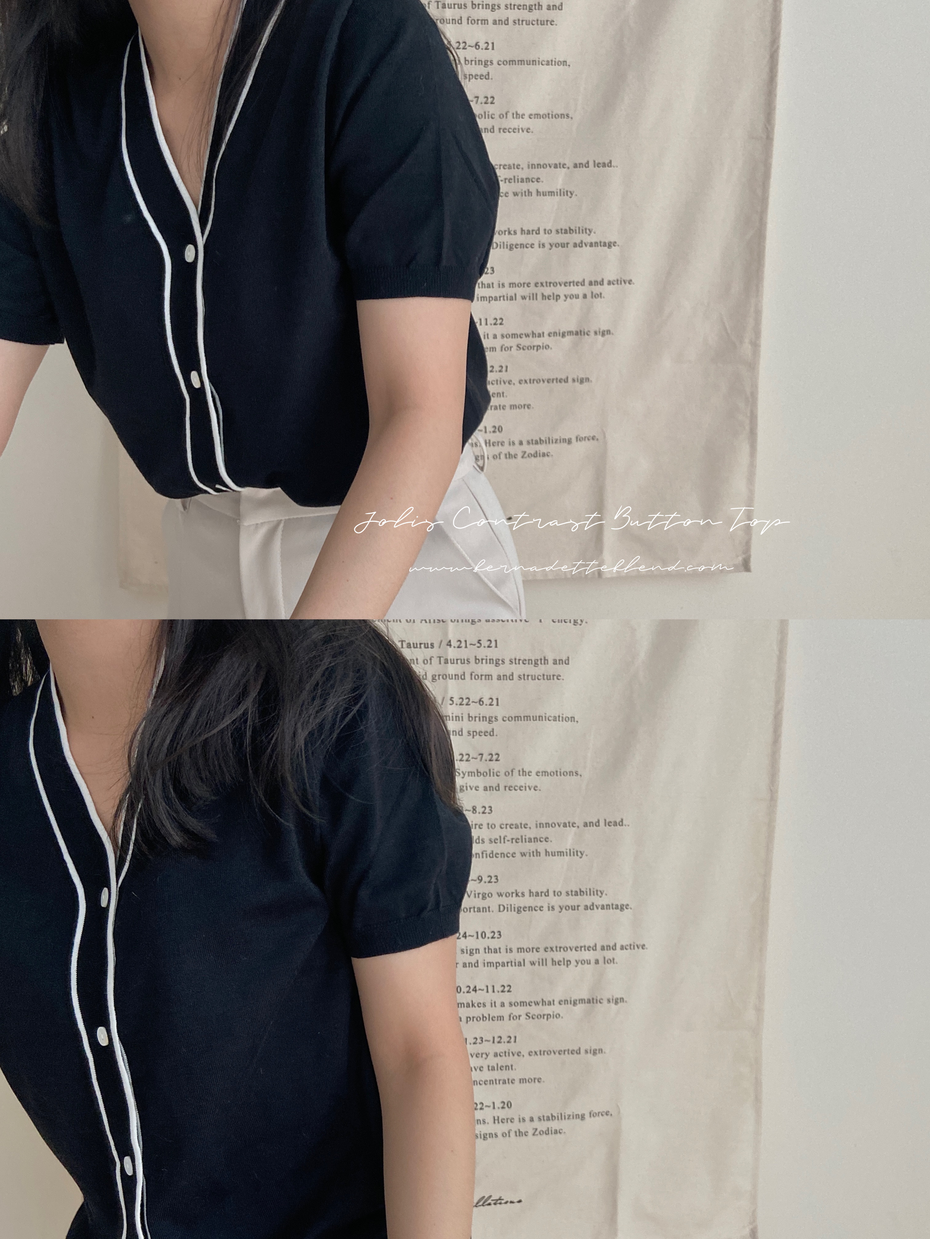 Jolis Contrast Button Top 2.0 经典撞色针织衫