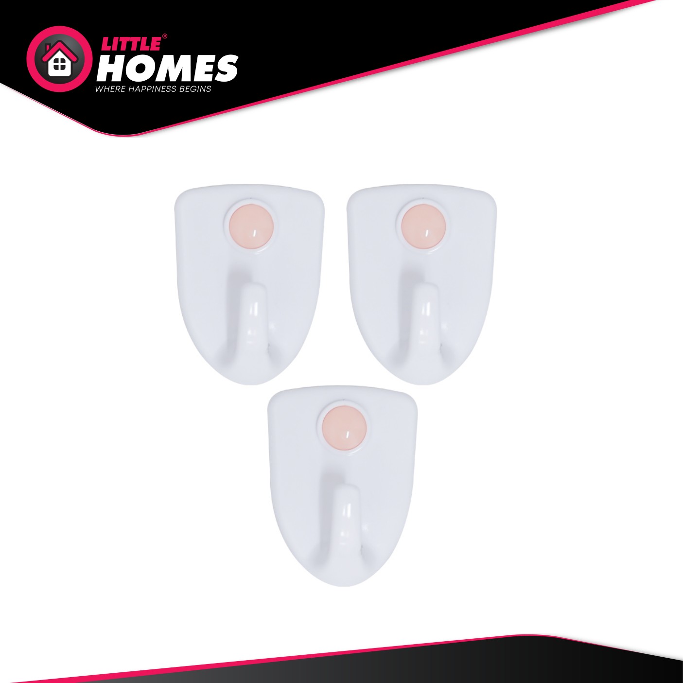 Little Home Triangle Adhesive Hook 3pcs/pack