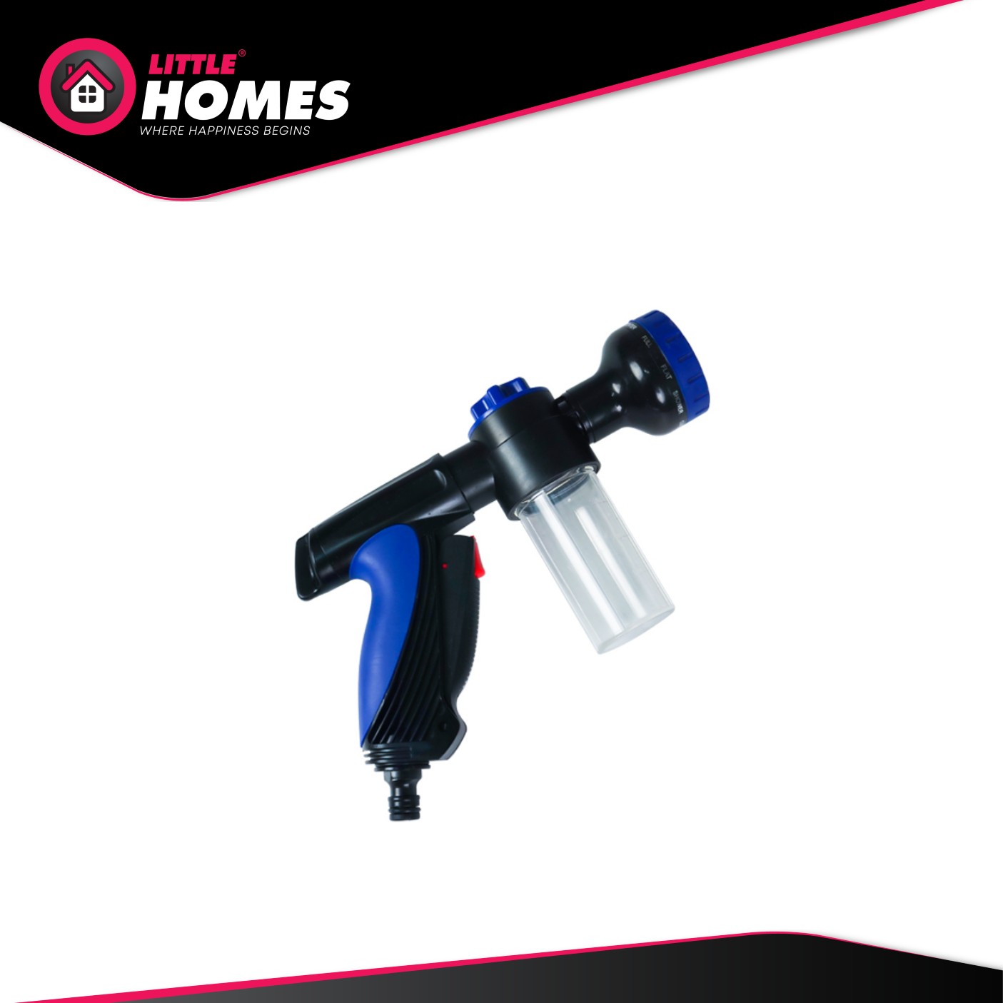 Little Homes Multifunctional Washing Gun with Soap Dispenser 2 in 1 Sprayer Cleaning Tool