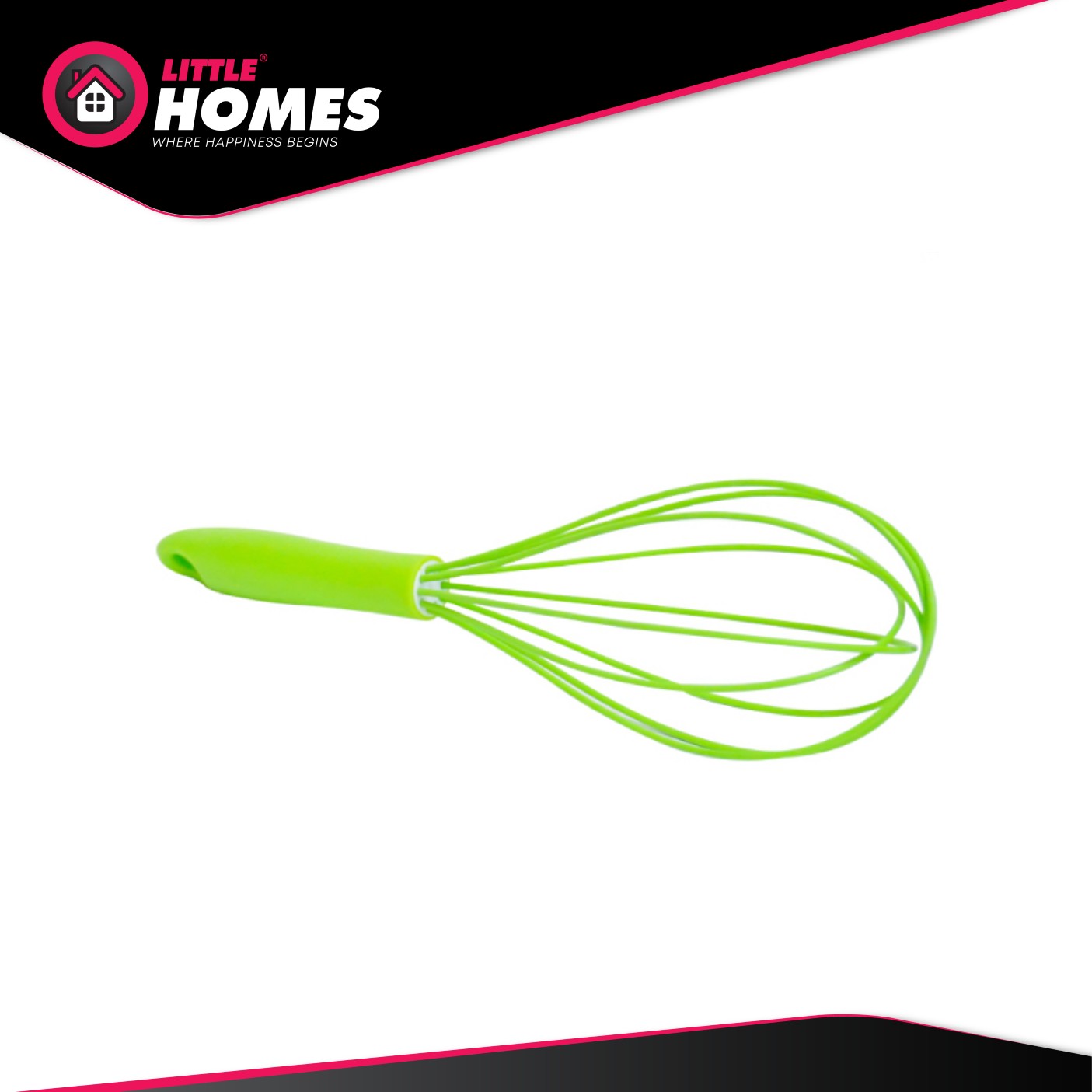 Little Homes Silicone Whisk with Soft Grip Handle