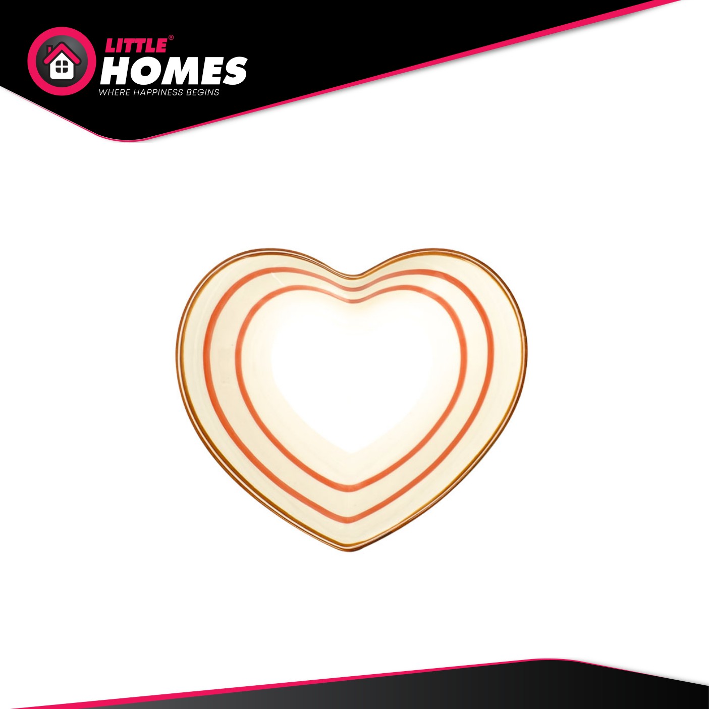 Little Homes Instyle 5" Heart Desert Plate
