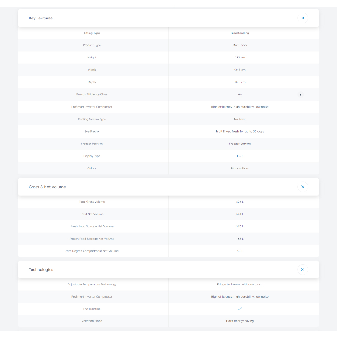 Beko 626L Multi Doors ProSmart Inverter Multi Doors Refrigerator GN1416233ZGB | EverFresh+ | Active Fresh Blue Light | MultiZone | Active Odour Filter | Refrigerator with 2 Years General Warranty & 12 Years Compressor Warranty