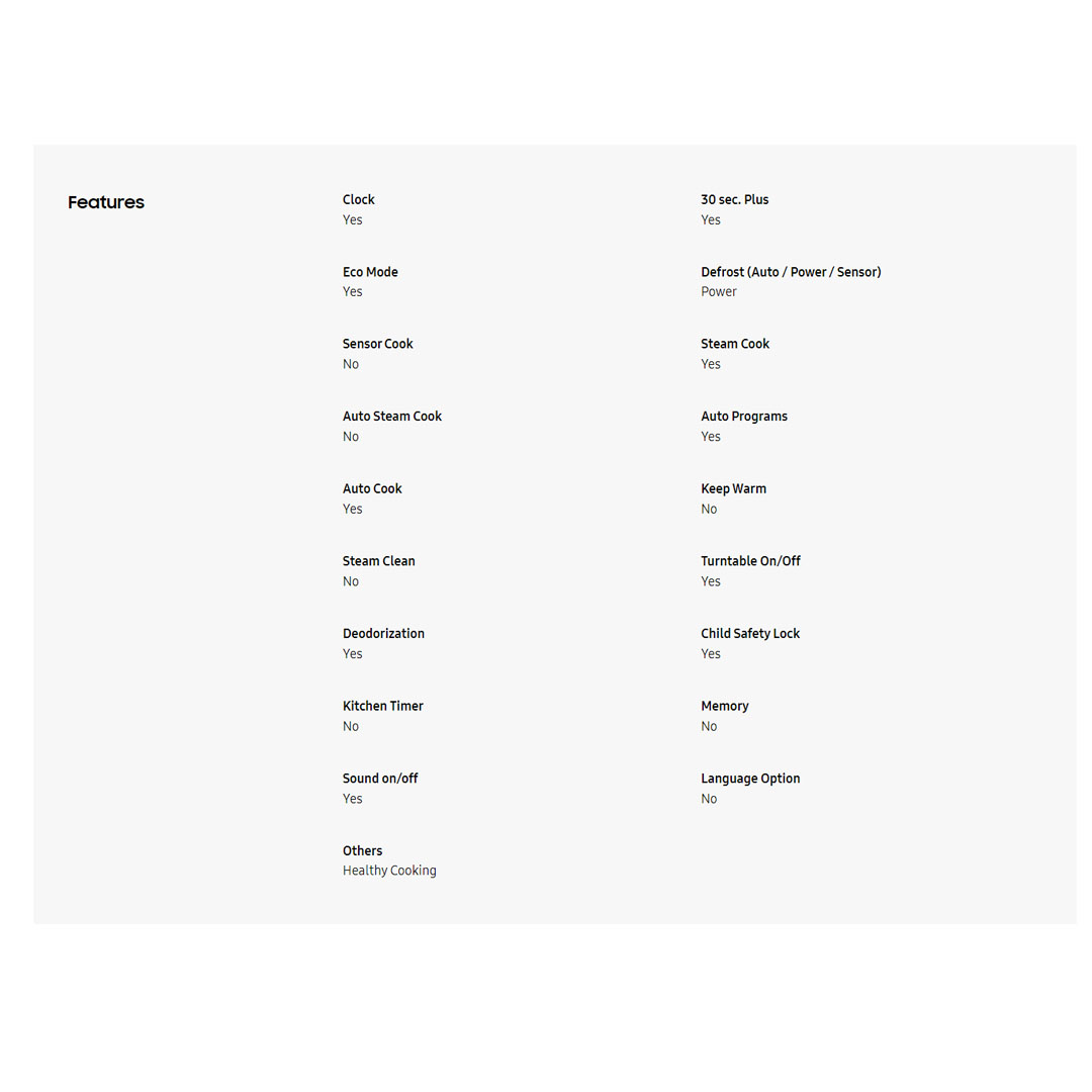 SAMSUNG 28L Solo Microwave Oven MS28F303TFK/SM | Ceramic Enamel Cavity | Healthy Steam Function with Power Steam Bowl | Healthy Cooking Function | Microwave Oven with 1 Year Warranty