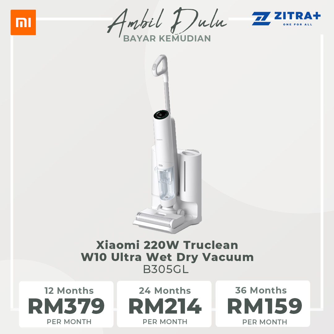 Xiaomi 220W Truclean W10 Ultra Wet Dry Vacuum B305GL | 3680mAh Large Capacity | Smart Voice Prompt | LED Digital Display | Multiple Protections | Sensor Detects Stains | Automatic Water Refill | High Frequency Mopping | Vaccum with 1 Year Warranty
