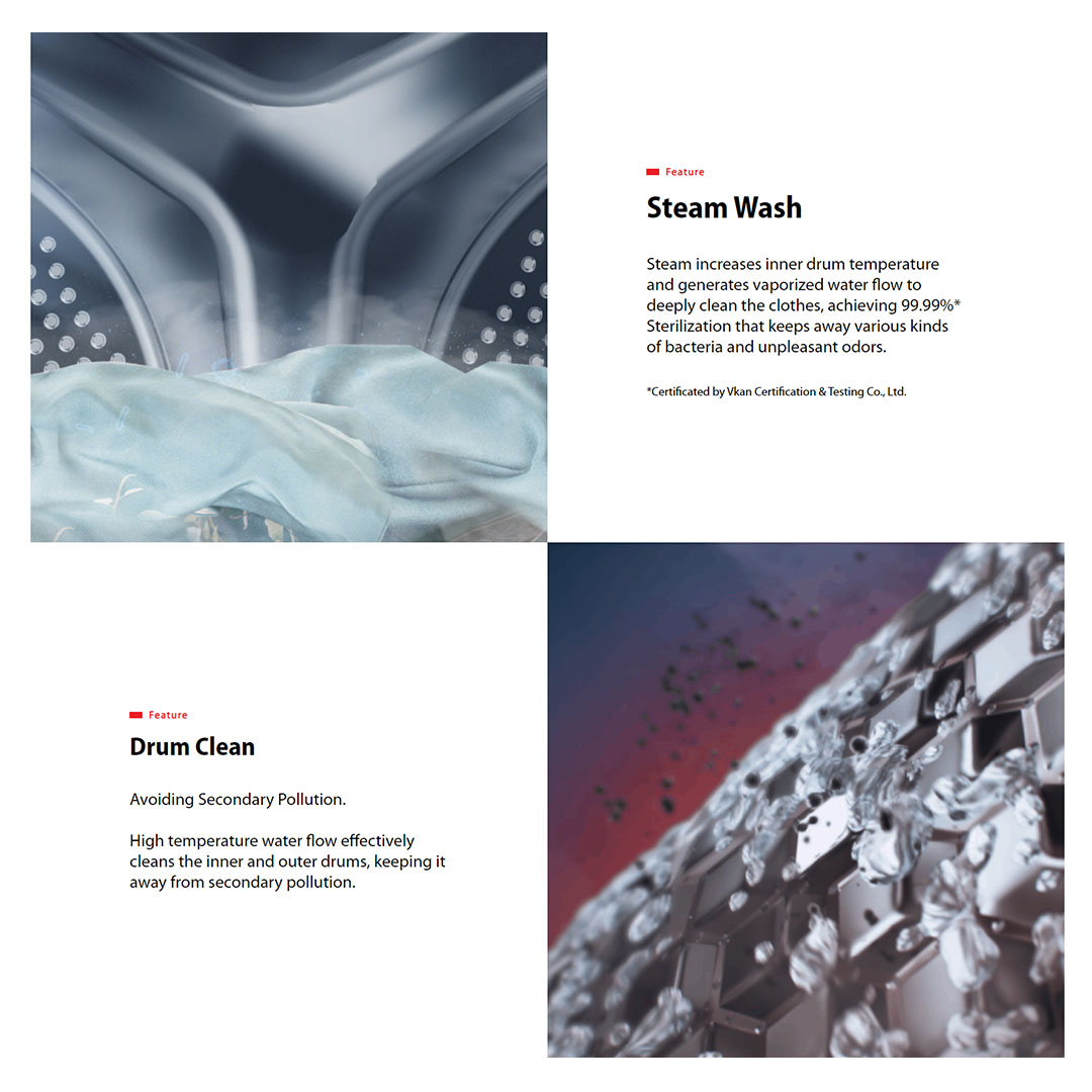 TOSHIBA 8.5KG Front Load Inverter Washing Machine TW-BL95A4M(WK) | Ultra Fine Bubble | Origin Inverter | Steam Wash | Drum Clean | IOT TSmartLife | Add Garment | Washing Machine with 2 Year General Warranty & 2 Year Panel Warranty & 10 Year Motor Warranty