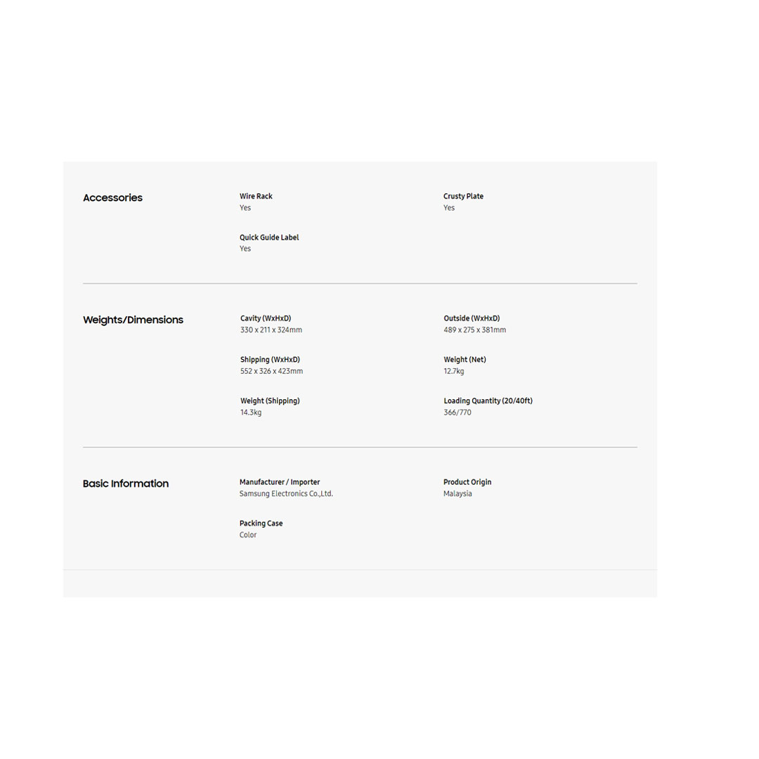 SAMSUNG 23L Grill Microwave Oven with Healthy Grill Fry Function | MG23T5018CK/SM | MG23T5018CP/SM | Healthy Grill Fry Function | Fast Defrosting | Microwave Oven with 1 Year Warranty