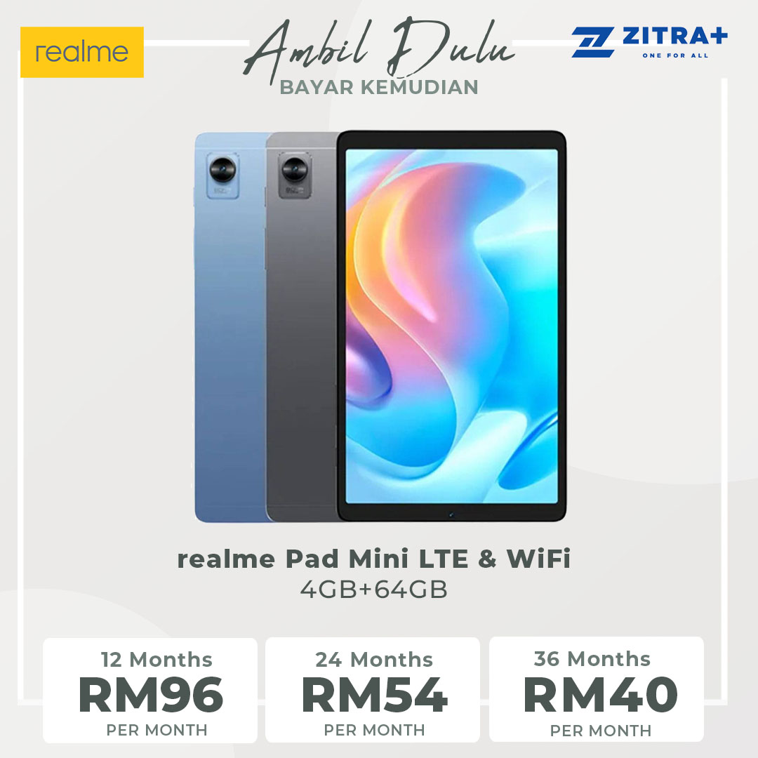 realme Pad Mini LTE & WiFi | 3GB+32GB / 4GB+64GB | 6400mAh Mega Battery | 8.7" Large Display | Unisoc T616 Processor | 18W Quick Charge | Ultra-Slim Design | Tablet with 1 Year Warranty
