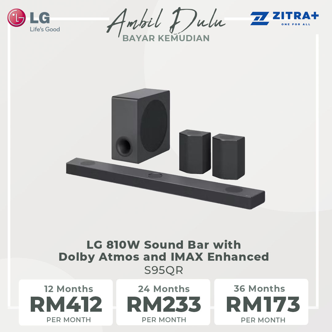 LG 810W Sound Bar with Dolby Atmos and IMAX Enhanced S95QR | High-Resolution Audio | HDMI In / Out | USB | Bluetooth | Sound Bar with 1 Year Warranty